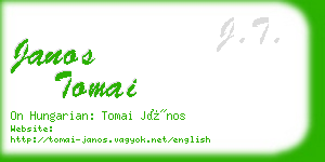 janos tomai business card